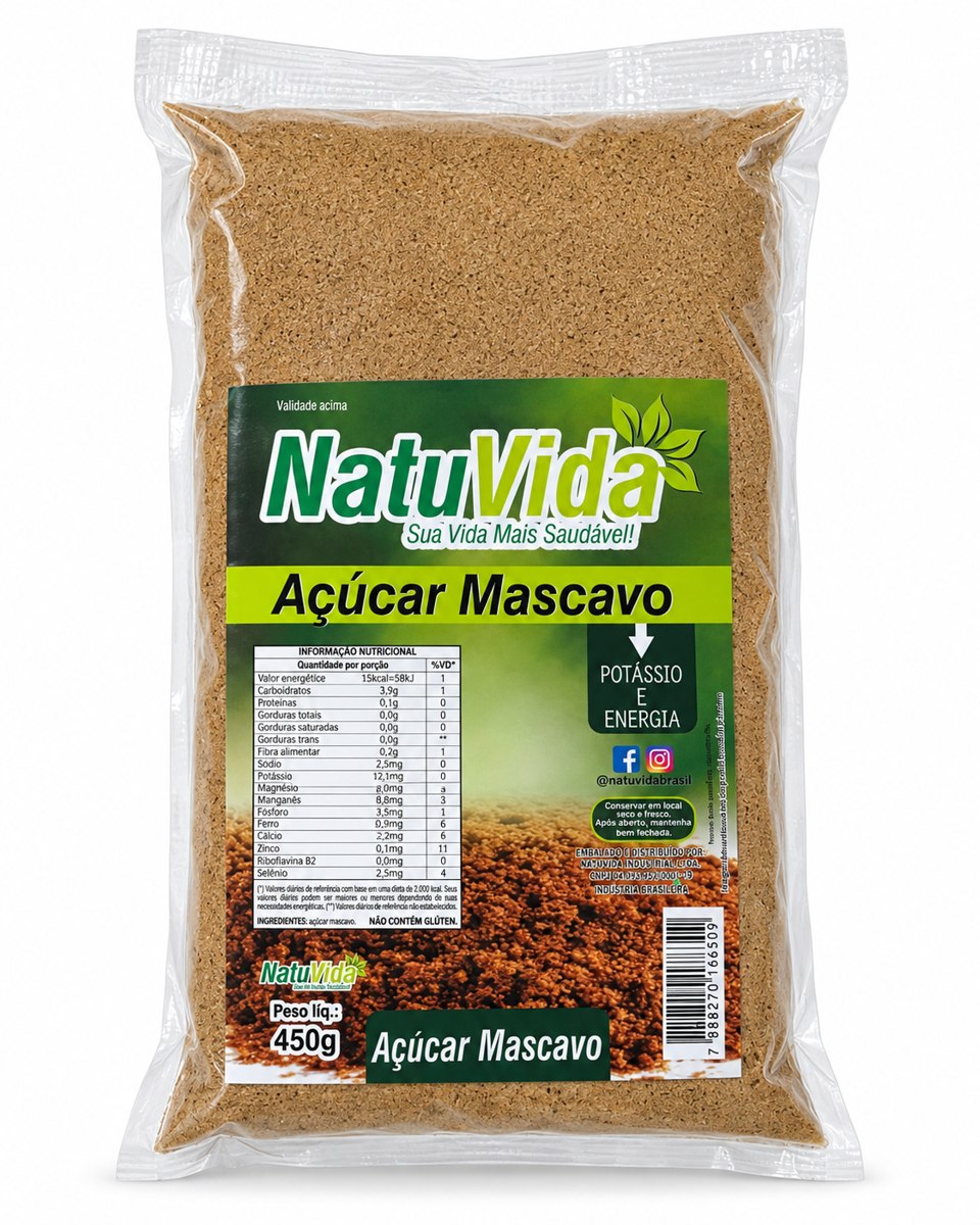 Açúcar mascavo NATUVIDA - 450 g