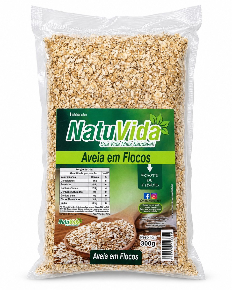Aveia em flocos NATUVIDA - 300 g