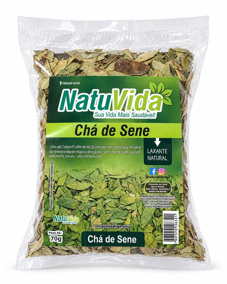 Chá de sene NATUVIDA - 70 g · folhas