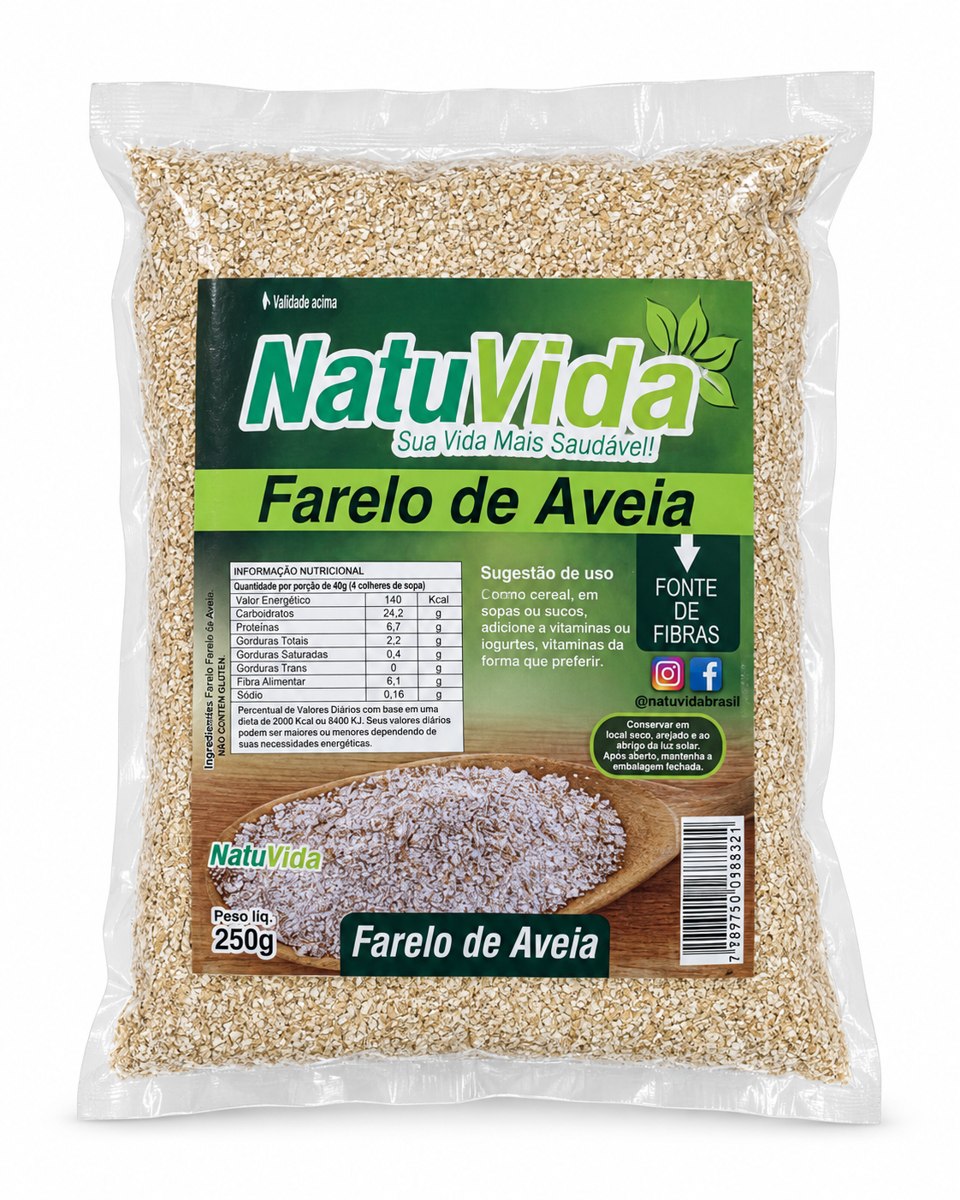 Farelo de aveia NATUVIDA - 250 g