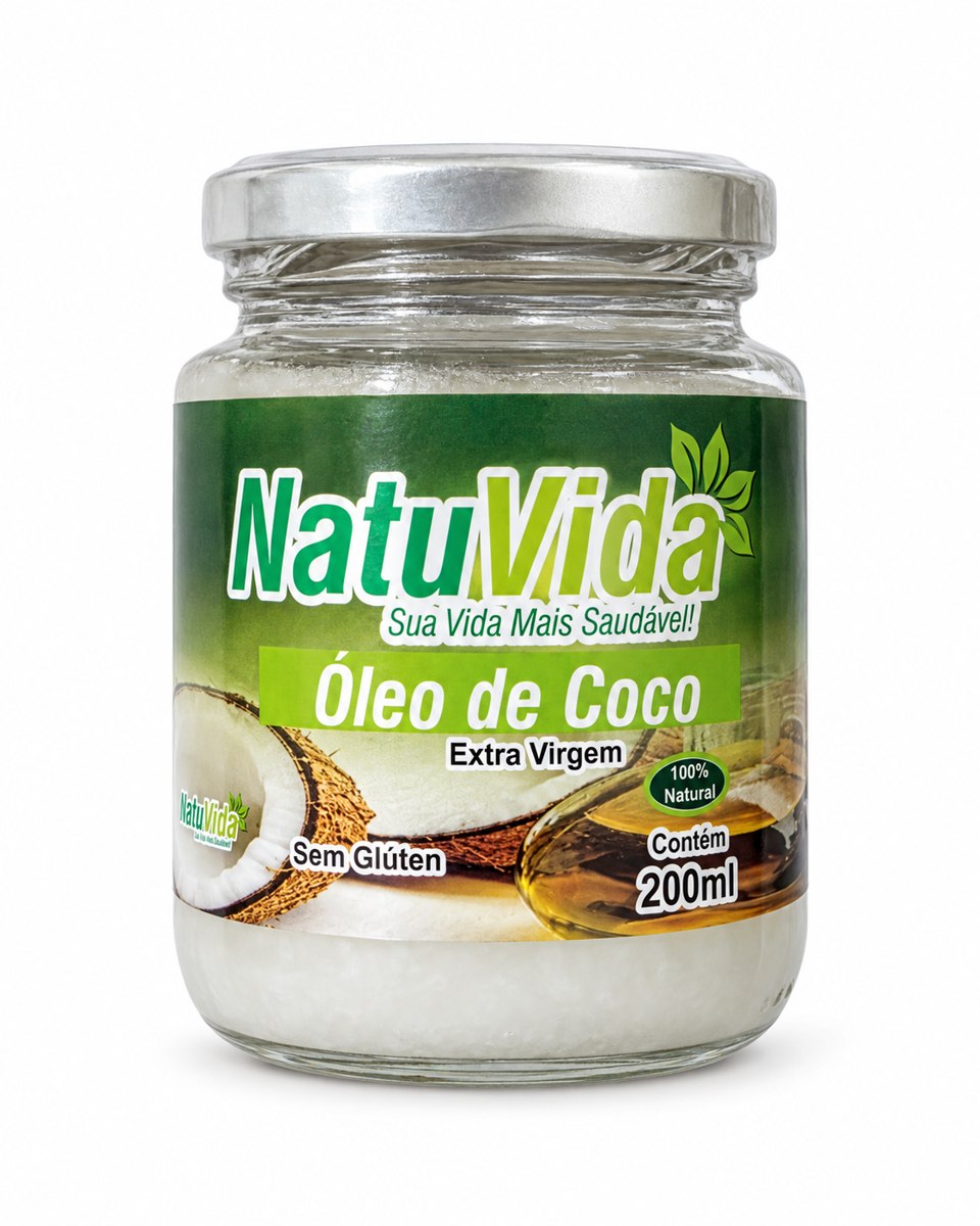 Óleo de coco extravirgem NATUVIDA - 200 ml