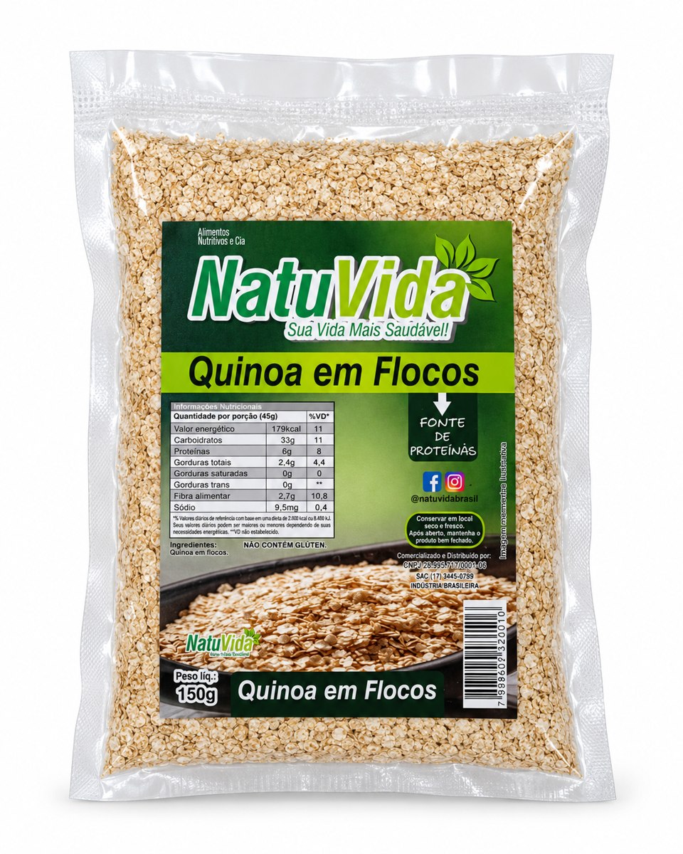 Quinoa em flocos NATUVIDA - 150 g