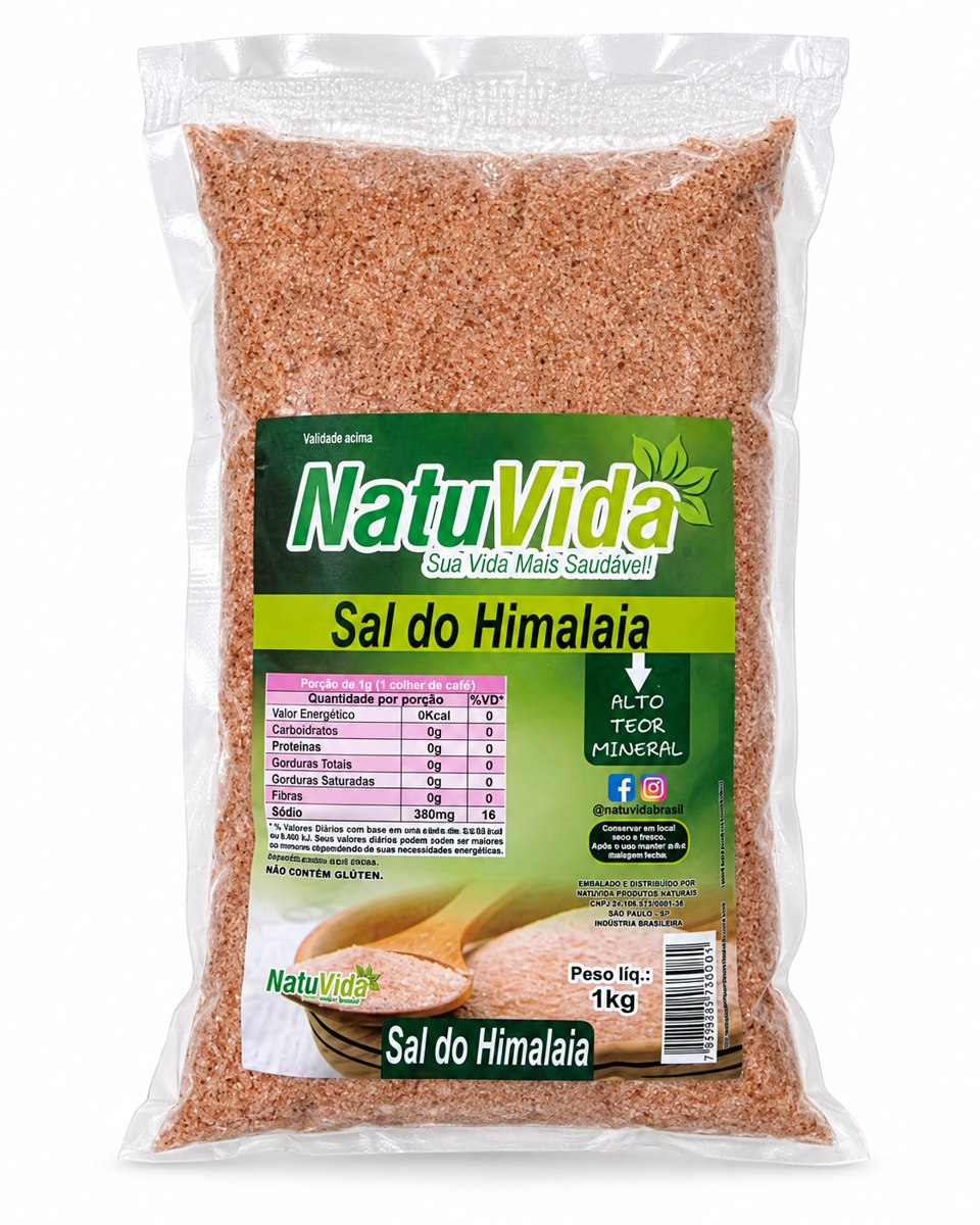 Sal do Himalaia NATUVIDA - 1 kg