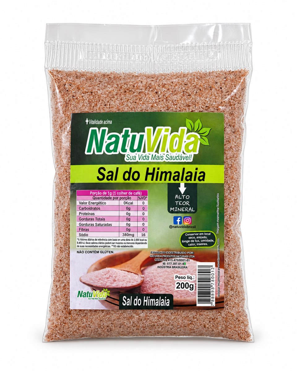 Sal do Himalaia NATUVIDA - 200 g
